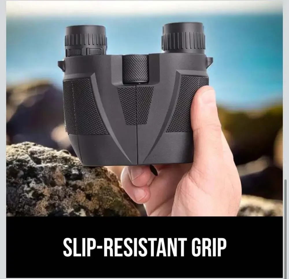 Gorilla Grip 10x25 Compact Binoculars for Adults, High Powered 10X Magnification